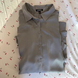 Express Light Gray Dress Shirt